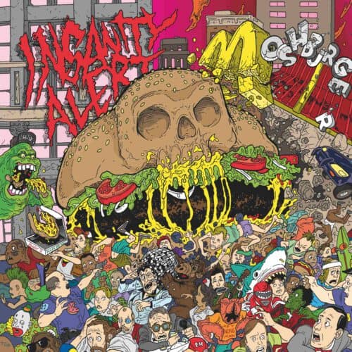 Insanity Alert - Moshburger col.LP/CD Pressing Info: 1st press: 100x neon yellow, 500x black 2nd press: 500x red