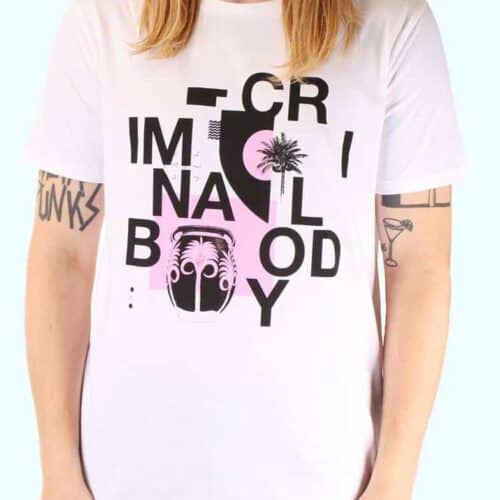 Criminal Body – Pouring Love Shirt Weisses Criminal Body Album Cover Design Shirt mit 2-farbigen Print!!