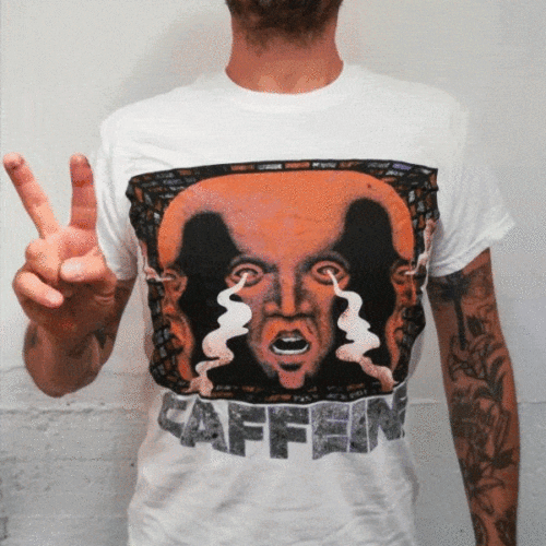 Caffeine – Acid Head Shirt 100% Baumwolle - > Gildan Heavy Cotton Shirts